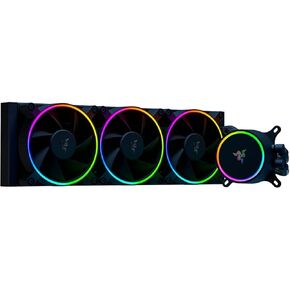Razer Hanbo Chroma RGB All in One Liquid Cooler aRGB Pump Cap: AIO Design - PWM Fan Controller Support - Intel LGA 115X Series, 2011, 1200, 1700, AM5 Compatible - 360MM (Renewed)