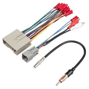 RED WOLF Radio Wiring w/Antenna Adapter RCA Input Pre-Installed Wire Connectors for Ford 2006-2012, Lincoln 2006-2010, Mercury 2006-2009 Install Aftermarket Stereo Wire Harness CD Player