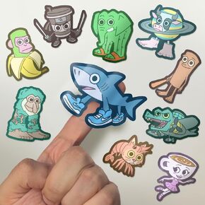 10PCS Italian Brainrot Meme Stickers – Waterproof Funny Vinyl Decals for Laptop, Water Bottle, Car – Tralalero Tralala, Bombardino Crocodilo, Tung Tung Sahur & More