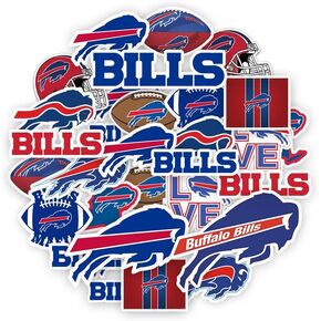 29 PCS Sports Stickers for Bills PVC Sticker for Teens，DIY Decoration Waterproof Stickers