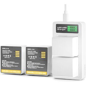 2-Pack Battery Compatible with Arlo Pro 4 Pro 3 Pro 5S 2K Ultra 2 Cameras VMC4050P VMC4250P VMC4350P, with Dual Charging Station Charger for A-4a Rechargeable Battery