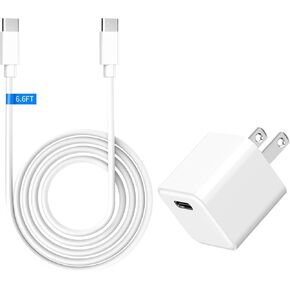 20W Fast USB C Charger for Moto G Power 2025 2022 2021 G Stylus 5G 2024 Edge 2024 Edge 50 Neo Edge+ 5G UW Razr 50 Ultra 40, Mini TurboPower Plug PD Port Compact Cube Block with 6.6FT Type-C Cable