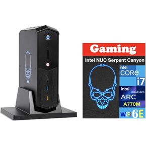 Intel NUC Serpent Canyon Gaming Mini Desktop i7-12700H, ARC A770M 16GB, 8GB DDR4, 1TB PCIe SSD, 2 Thunderbolt 4, WiFi 6E, Bluetooth 5.3, 330W PSU, RJ-45, Win 11 Pro (Renewed)