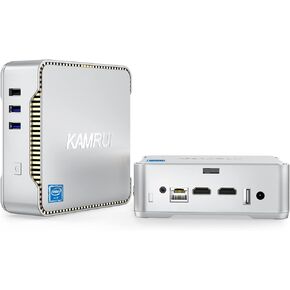 KAMRUI GK3Plus Mini PC Computer, 12th Alder Lake N97 (up to 3.6GHz), 8GB DDR4 256GB M.2 SSD, Mini Desktop Computers Support Gigabit Ethernet, 2xHDMI+VGA 4K Triple Display/WiFi/BT