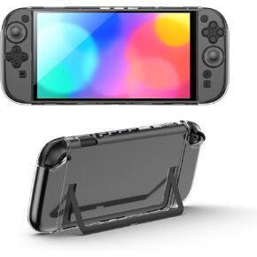 IINE Protective Case for Switch 2, PC Hard Shell Dockable Cover with Precision Cutouts, Stain & Scratch Resistance, Full Protection, Compatible with Switch 2(Raised Back)