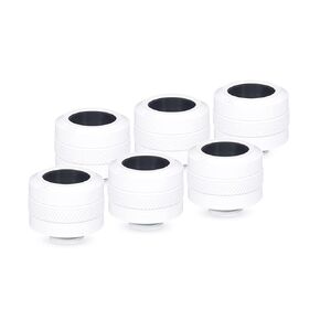Alphacool 17484 Eiszapfen PRO 16mm HardTube Fitting G1/4 - White Sixpack