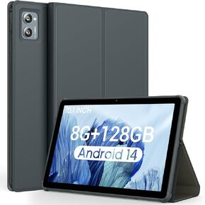 10.1 بوصة Android Tablet ، Android 14 Tablets مع 128 جيجابايت+8 (4+4 توسيع) GB ، 2.4+5G WiFi Tablet PC مع شاشة لمس FHD IPS ، كاميرا مزدوجة 13 ميجابكسل+5 ميجابكسل ، مكبرات صوت استريو مزدوجة ، مع حالة