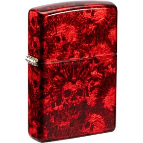 Zippo Lighter: Red Punk Skulls - 540 Fusion 46094