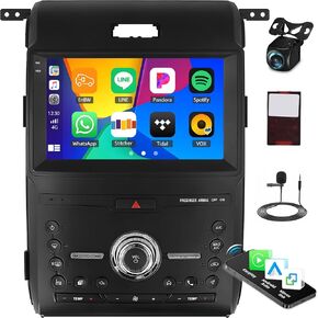 2G+64G Car Radio for Ford F150 2013 2014 with Wireless Carplay Android Auto,9" Touchscreen Android 13 Ford F150 Car Stereo Radio with Mirror Link WiFi/GPS Bluetooth FM RDS EQ SWC AHD Backup Camrea