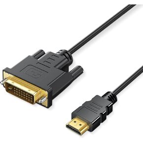 HDMI to DVI Adapter Cable,Bi Directional DVI-D 24+1 Male to HDMI Male Cable,High Speed Adapter Cable Support 1080P Full HD Compatible with Raspberry Pi,Roku,X-Box One,PS3/4/5,Graphics Card,2m