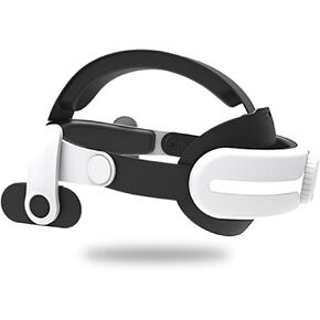 MODJUEGO VR Head Strap for Meta Quest 3S Elite Strap Replacement Accessories(Black+White Color)