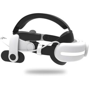 MODJUEGO VR Rechargeable 12000 MAH Head Strap for Meta Quest 3S Elite Strap Replacement Accessories (12000 MAH, Black-White Color)