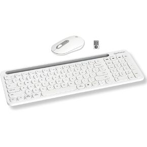 MANHATTAN Wireless Keyboard and Mouse Set – Bluetooth & 2.4 GHz for Multi-Device Switching – Wireless Keyboard Mouse, Cordless Keyboard and Mouse Combo, Computer Keyboard Wireless with Mouse - 180580