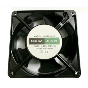 HC12038HB 230VAC 50/60Hz 0.12/0.10A 120X120X38MM 22/18W 2800 دقيقة مروحة تبريد