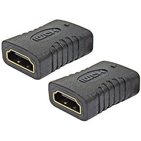 iMBAPrice HDMI Inline Coupler - Black - Female to Female - Gold Plated (Pack of 2)