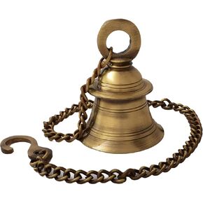 eSplanade - Ethnic Brass Ganesha Ganesh Temple Bell with Chain | Brass Hanging Bell | Home Decor | Pooja Accessories in Saudi Arabia