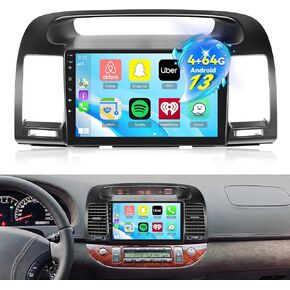 [4G+64G] for Toyota Camry Radio 2000 2001 2002 2003 2004 2005 2006, 9 inch Android Touchscreen Camry Car Stereo, 32 EQ Audio/1280 * 720 Screen/Carplay/Android Auto/SWC/Bluetooth/WiFi