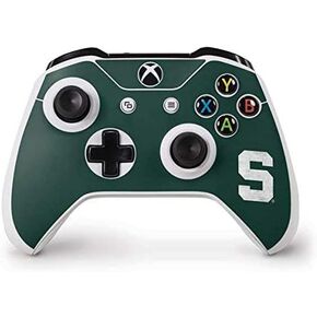 Skinit Decal Gaming Skin Compatible with Xbox One S Controller - Officially Licensed College Michigan State University Spartans Away Grey S Design