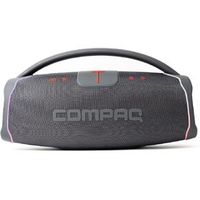 Compaq CMQ 200W Bluetooth Speaker with Microphone – Powerful Wireless Speaker with TWS Pairing, Bluetooth 5.3, IPX6 Waterproof, Uninterrupted Playtime, Dynamic LED