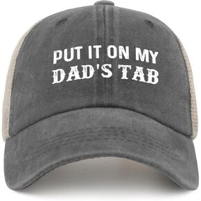 Put It On My Dad's Tab Trucker Hat Women Trendy Mesh Hat for Summer