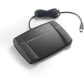 AltoEdge Transcription Foot Pedal with USB Headset with Microphone