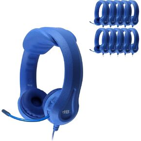 HamiltonBuhl 42 Pack of Kids Blue Flex-Phone USB Headset with Gooseneck Microphone (Blue)