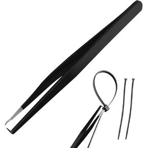 Cable Tie Opener Tool, Black Stainless Steel Zip Tie Cutters Reusable Zip Ties Remover Tool for Nylon or Plastic Zipper Tape Removal Accessories
