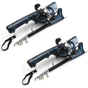 2Pcs Pekven Fishing Rod Easyfish Folding Rod Foldable Fishing Rod Blissfish Folding Fishing Rod for Fishing