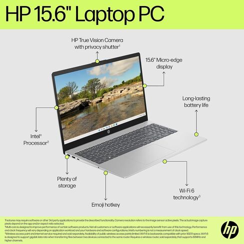 HP Laptop Computer 15.6" FHD Anti-Glare Display, 13th Gen Intel Core i7-1355U Processor, 16GB RAM, 1TB SSD, Intel Iris Xe Graphics, Wi-Fi 6, Bluetooth 5.3, Windows 11 Home in Saudi Arabia