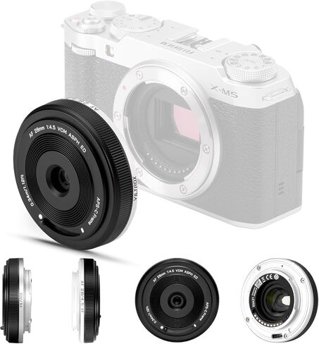 VILTROX 28mm F4.5 Ultra-Thin Pancake Lens X-Mount Auto Focus 28 mm f/4.5 XF Chips-Size APS-C Wide Angle Lens for Fuji in Kuwait