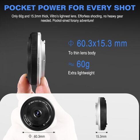 Viltrox 28mm F/4.5 AF Pancake Lens for Nikon Z | إطار كامل زاوية واسعة الابتدائية | التركيز التلقائي لـ Z5 ، Z6 ، Z7 ، Z8 ، Z9 ، ZF ، Z50 ، ZFC ، Z30 | z-mount in Saudi Arabia