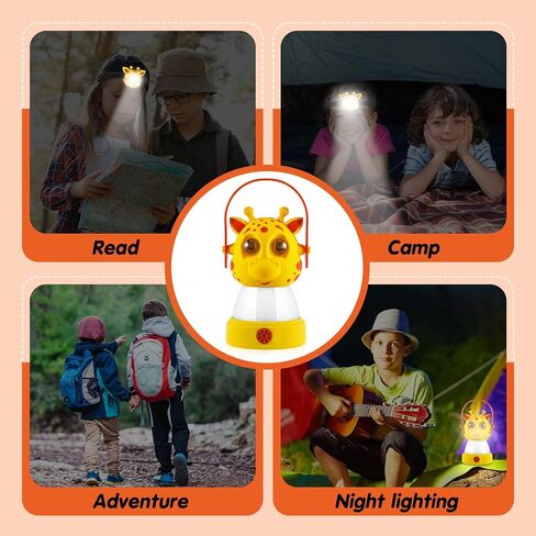VIHOSE 2 LED Camping Lantern and Headlamp Set 4 Pcs Tent Lamp Animal Themed Button Battery Powered Headlamp Camping Accessories Camping Equipment Outdoor Emergency Indoor Room Nightlight in Saudi Arabia