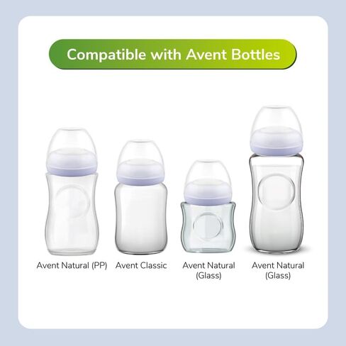 Replacement Screw Ring Compatible with Philips Avent Natural Bottles, PP or Glass Bottles; Not for AntiColi Nipple, Made by Maymom; Replace Avent Natural Screw Ring Collar in Saudi Arabia