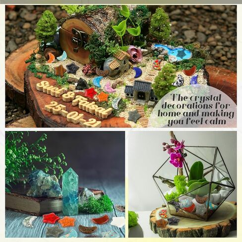 Nuenen 30 Pieces Worry Stones Bulks Moon Star Shaped Crystals Gemstone Star Worry Stones Bulks Palm Moon Hand Carved Thumb Stones for Witchcraft Supplies DIY Meditation Balancing (Classic Colors) in Saudi Arabia