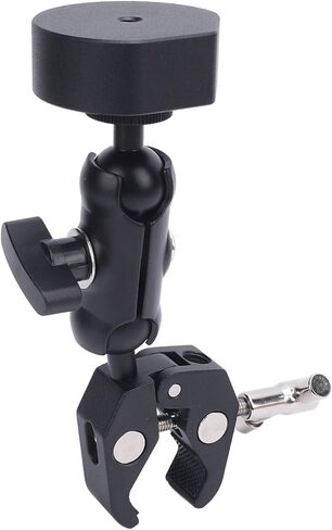 Satellite Clamp Bracket Adapter Set Aluminum Alloy Adjustable Clamp Bracket Kit for RV Yacht Mini Pole (Black Adapter) in Kuwait
