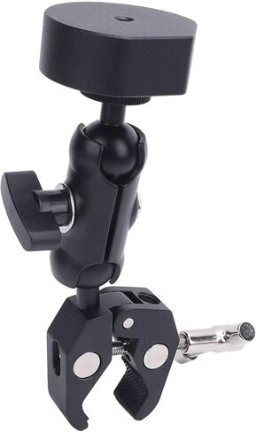Satellite Clamp Bracket Adapter Set Aluminum Alloy Adjustable Clamp Bracket Kit for RV Yacht Mini Pole (Black Adapter) in Kuwait
