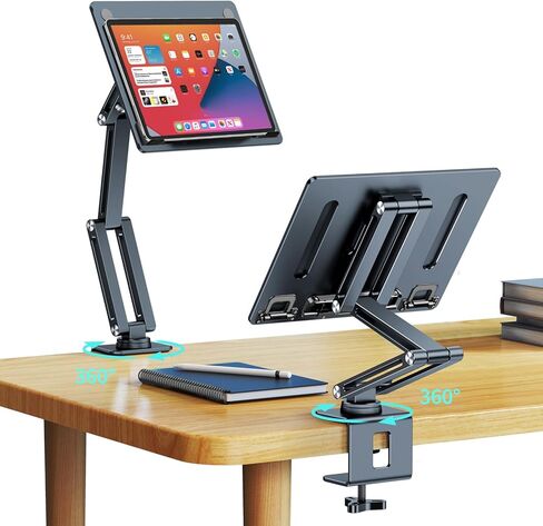 حامل اللوحي للمكتب ، حامل ألومنيوم سبيكة الكمبيوتر اللوحي لجهاز iPad ، 360 درجة قابلة للدوار in Kuwait