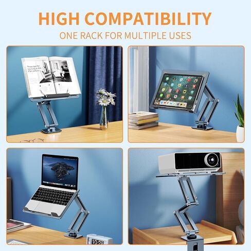 حامل اللوحي للمكتب ، حامل ألومنيوم سبيكة الكمبيوتر اللوحي لجهاز iPad ، 360 درجة قابلة للدوار in Kuwait