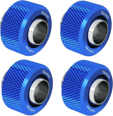 تركيبات بارو G1/4 "إلى 3/8" معرف - 1/2 "تركيب ضغط OD لـ 10/13 مم أنبوب أنابيب ناعمة TFHRKN38B 4 -Pack (الأزرق) in Kuwait