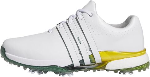 adidas Men's Tour360 24 Golf Shoes, Footwear White/Core Black/Green Spark, 9 in Saudi Arabia