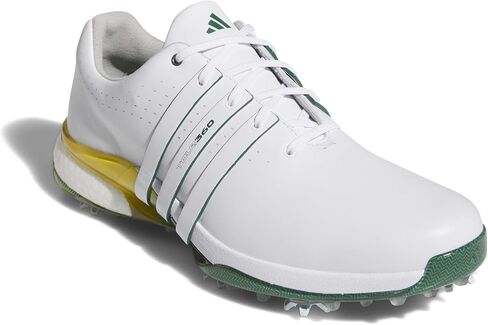 adidas Men's Tour360 24 Golf Shoes, Footwear White/Core Black/Green Spark, 9 in Saudi Arabia