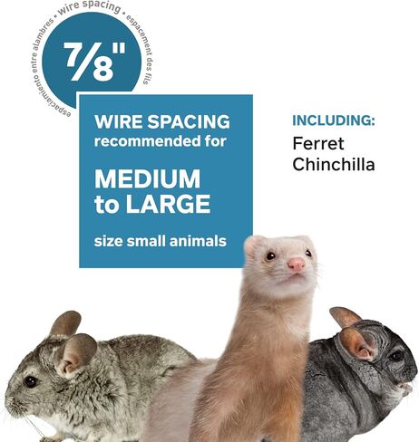 Prevue Pet Products 485 Feisty Ferret Home with Stand, Black Hammertone Small in Saudi Arabia