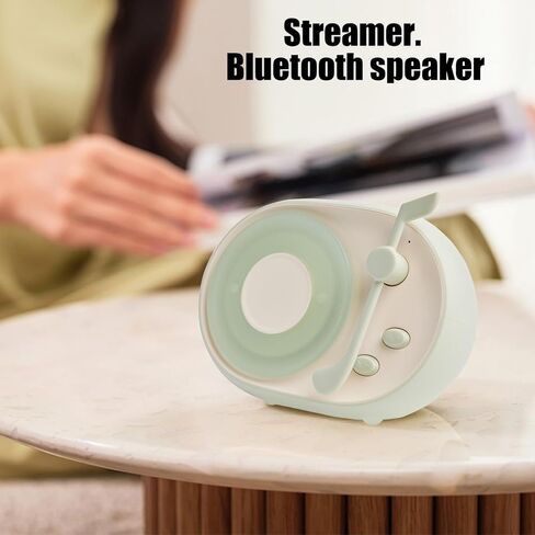 Wireless Bluetooth Sound Bar Speakers, Flowing Light Desktop Warm Light Wireless Subwoofer Multiple Scenes Large Capacity Built-in Battery 5.3 Bluetooth Sound System, for Gaming Movies Decor (Green) in Saudi Arabia