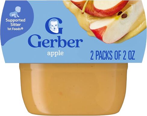 Gerber Apple Puree Baby Food, 2 Oz, 2 Ct in Saudi Arabia