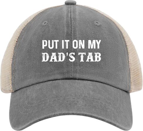 Put It On My Dad's Tab Trucker Hat Women Trendy Mesh Hat for Summer in Kuwait