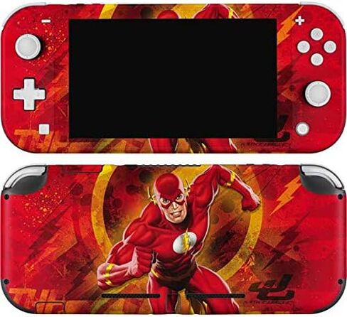 Skinit Skinit Gaming Gaming Skin متوافق مع Nintendo Switch Lite - Comics DC مرخص رسميًا تصميم نمط شعار الفلاش in Saudi Arabia