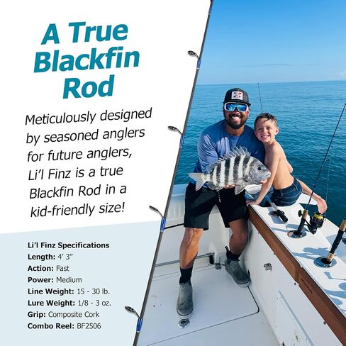 Li’l Finz Series Kids Fishing Pole – Youth Rod for Boys & Girls – Lightweight, Easy-Cast Design – Beginner-Friendly Gear for Outdoor Family Fun in Saudi Arabia