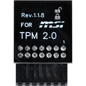 TPM2.0 Security Module 14Pin -LPC M S I (14-1) Trusted Platform Upgrade Win 11 Compatible with M S I Motherboard MS-4136-4462