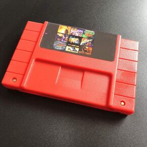Asmgroup Save Version 100 in 1 Supermarioedworld/Final Fight/TMNT/Sonic/Megaman/Top Gear Game Cartridge 16 Bit 46 Game Card SNES for USA Version Game Player