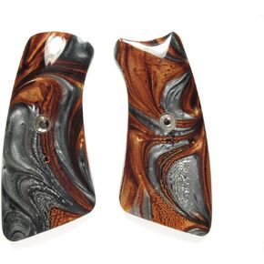 Copper & Silver Pearl Ruger Gp100 Grip Inserts